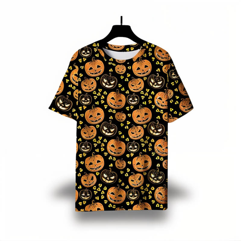 Black And Orange Pumpkin Shirt
