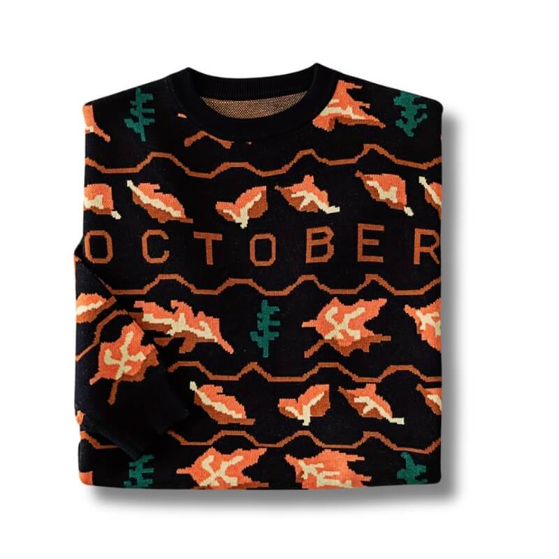 Halloween Black Sweater - Jack Pumpkin