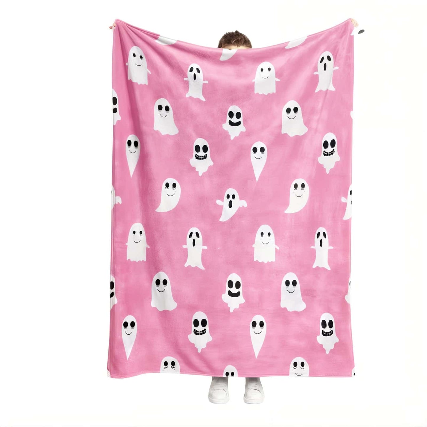 Halloween Blanket Pink Ghost - Jack Pumpkin