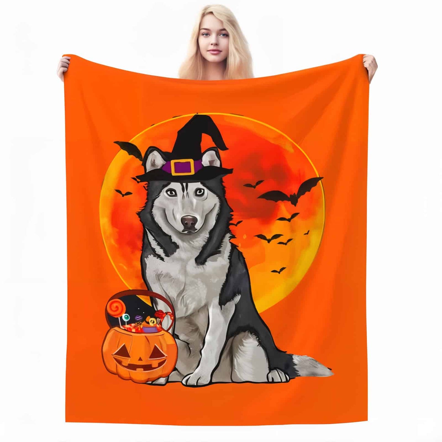 Halloween Blanket With Dogs On It - Jack Pumpkin