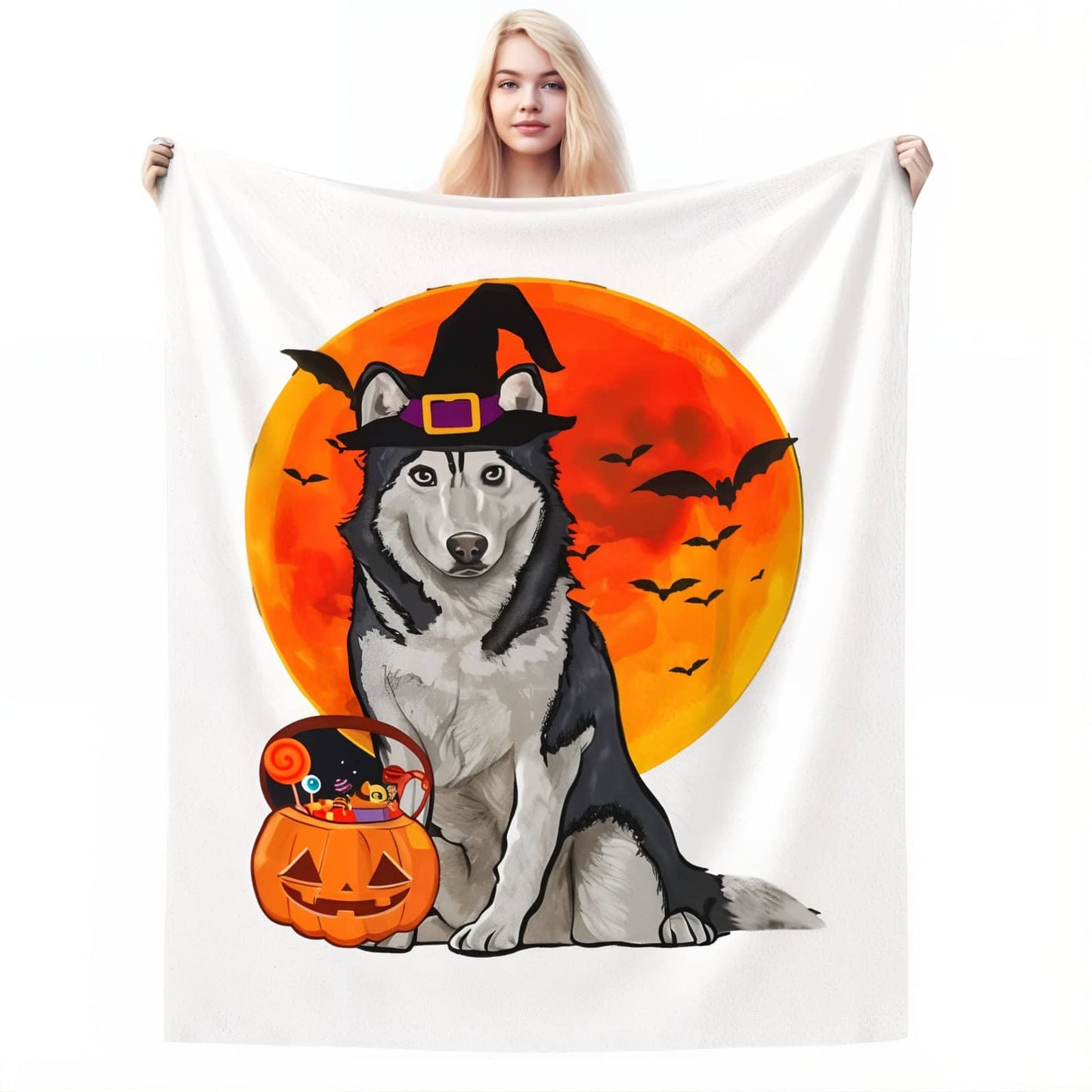Halloween Blanket With Dogs On It - Jack Pumpkin