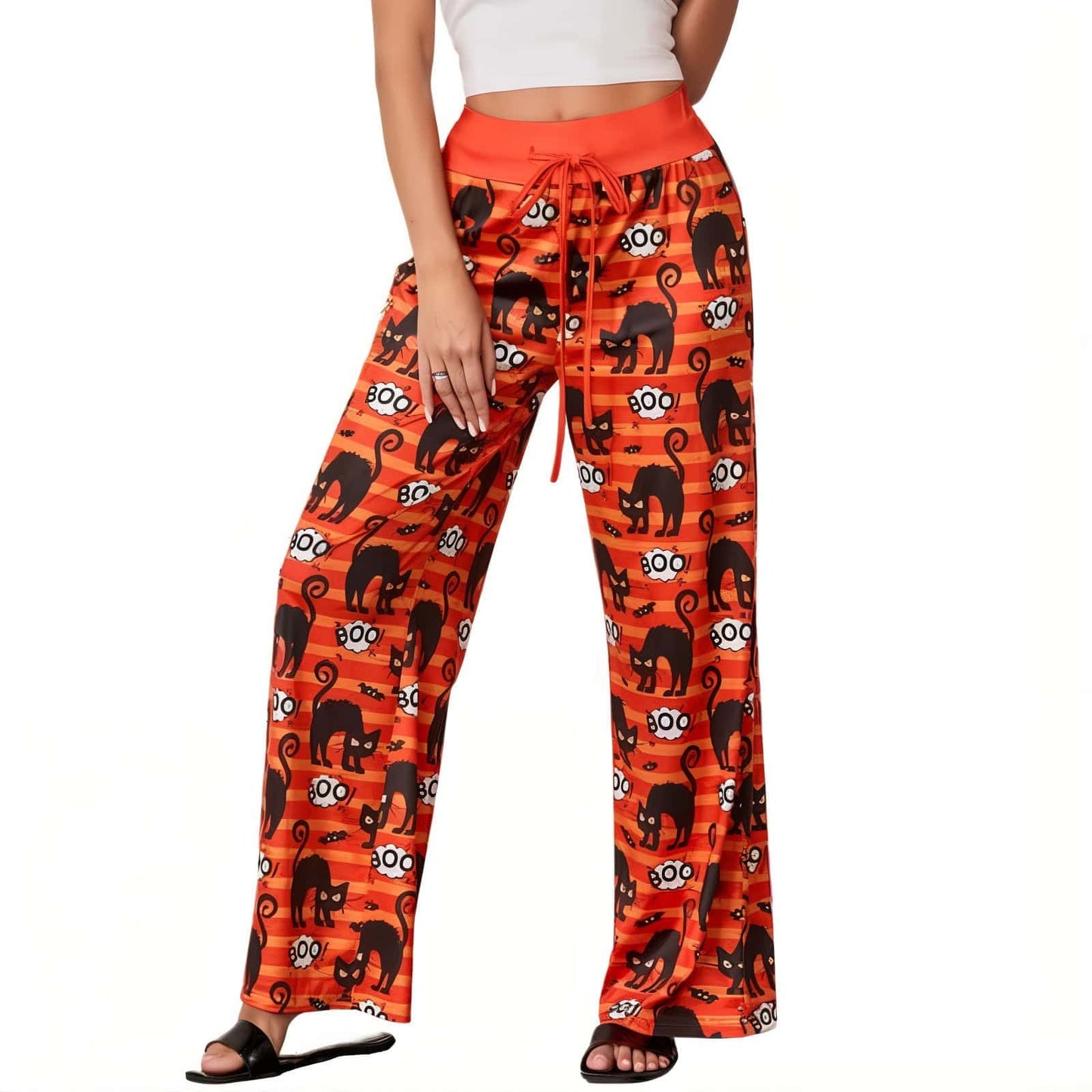 Halloween Cat Pj Pants - Jack Pumpkin