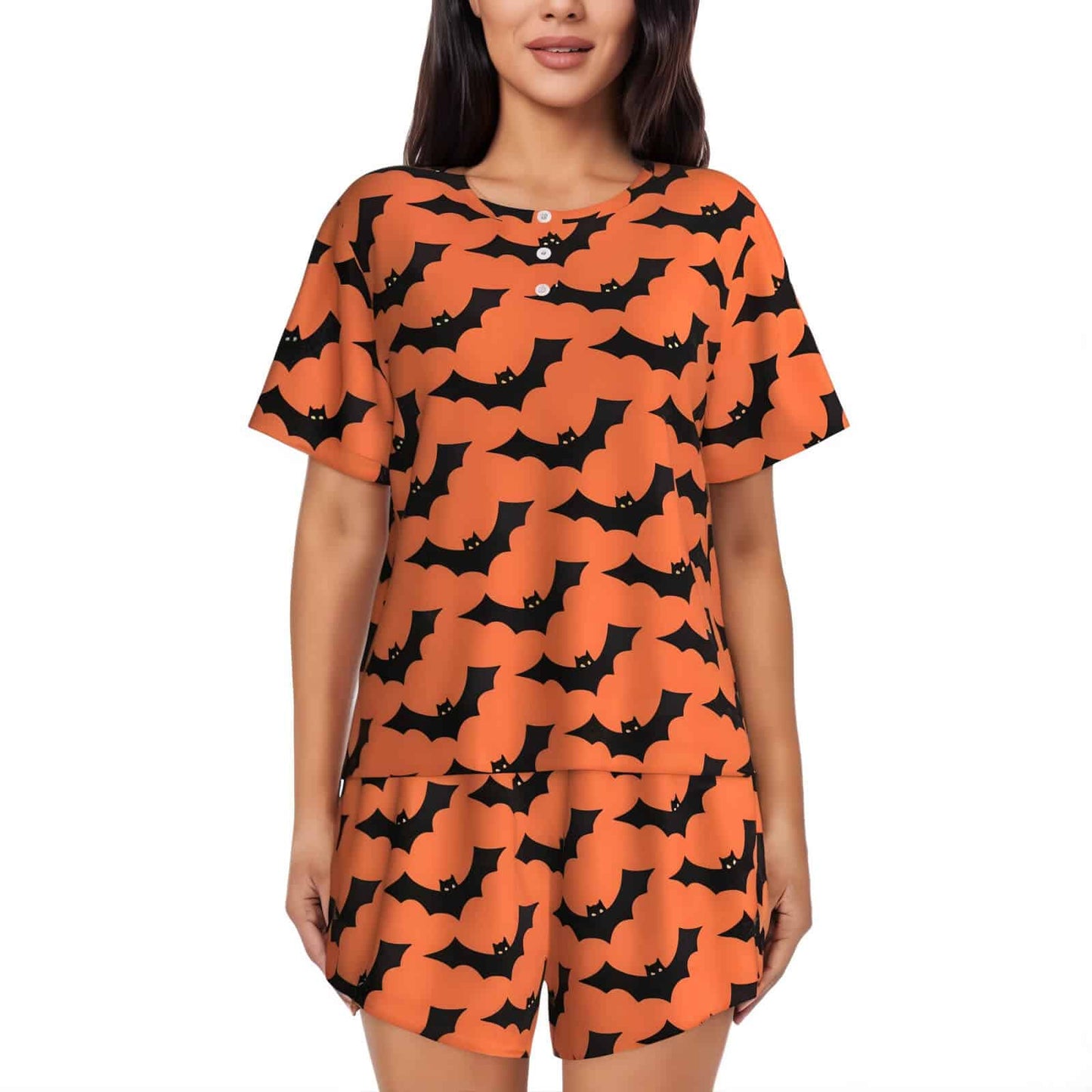 Halloween Pajama Short Set Women - Jack Pumpkin