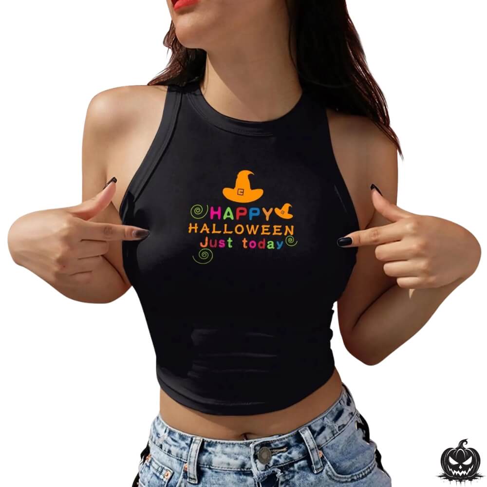 Happy Halloween Crop Top - Jack Pumpkin