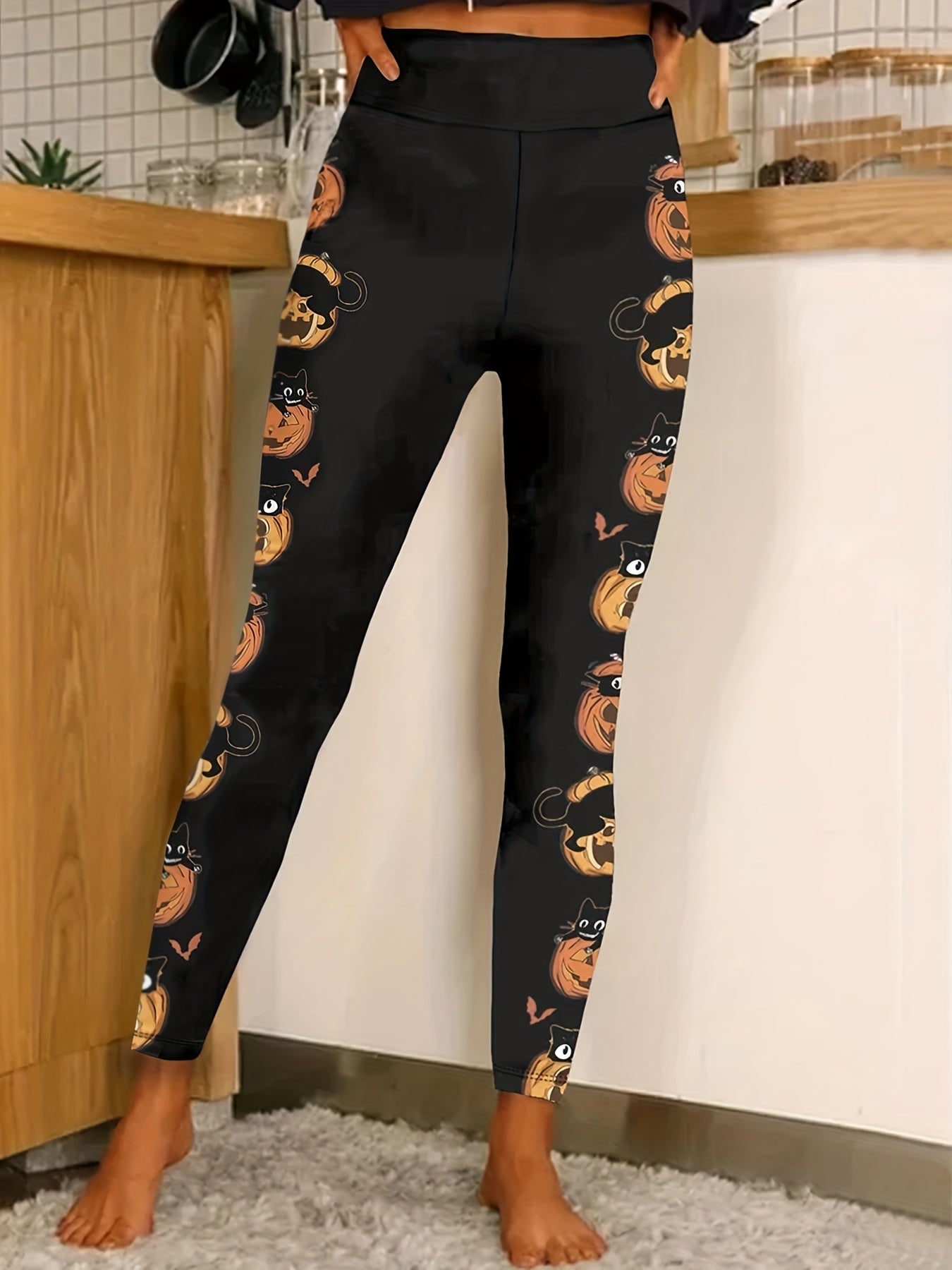 Pumpkin Leggings Womens - Jack Pumpkin