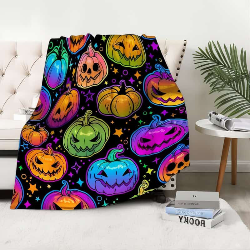 Rainbow Pumpkin Blanket - Jack Pumpkin