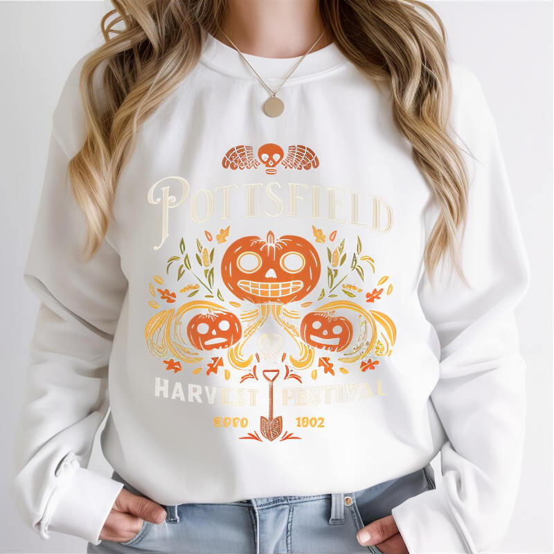 White Halloween Sweatshirt