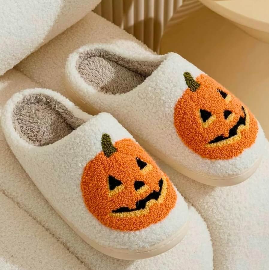 White Pumpkin Slippers - Jack Pumpkin