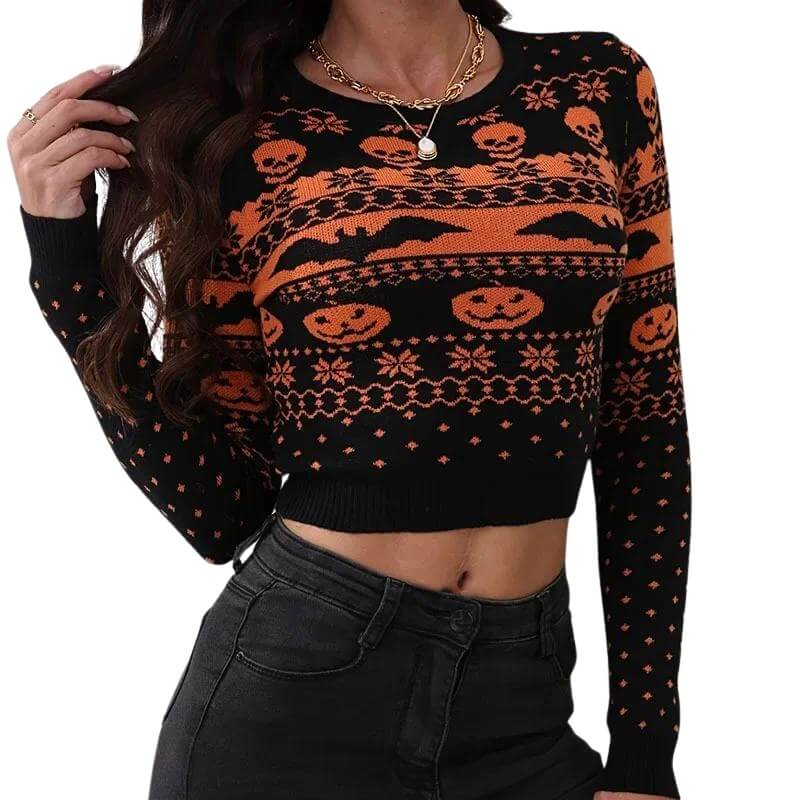 Woman Halloween Sweater - Jack Pumpkin