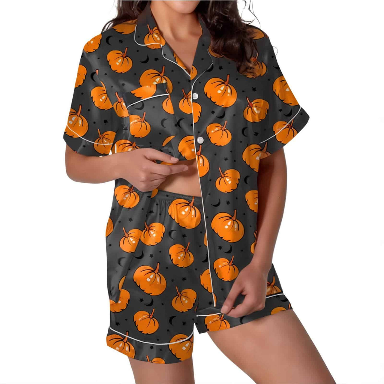 Black And Orange Halloween Pajamas