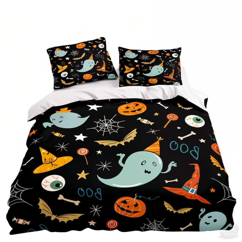 Black Halloween Bed Sheets - Jack Pumpkin