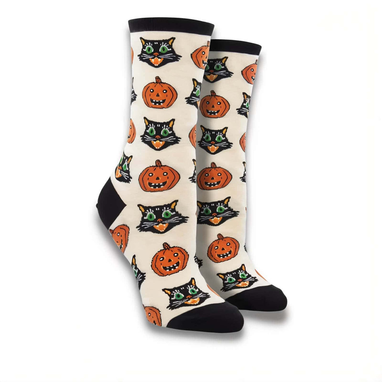 Cat Pumpkin Socks