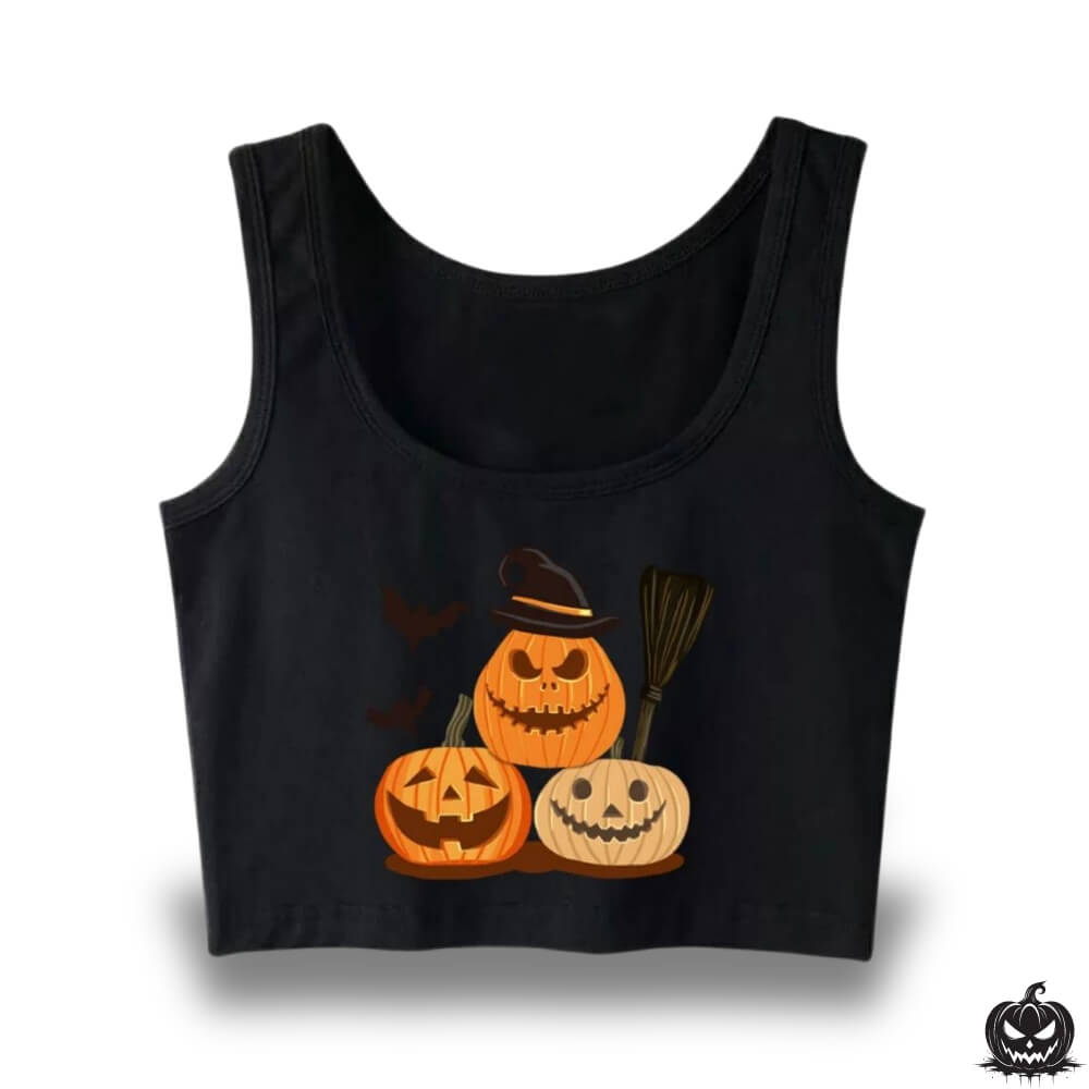Fall Pumpkin Crop Top - Jack Pumpkin