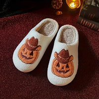 Thumbnail for Fluffy Pumpkin Slippers