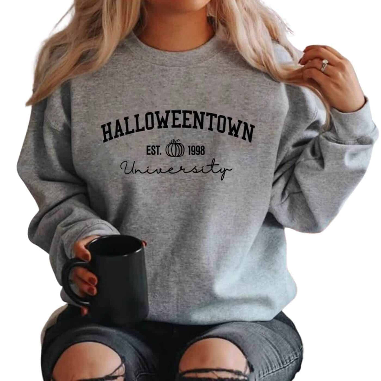 Gray Halloween Sweatshirt