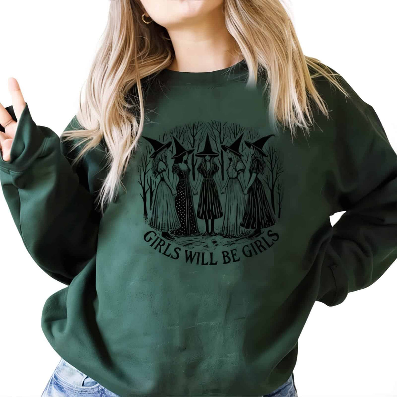 Green Halloween Sweatshirt