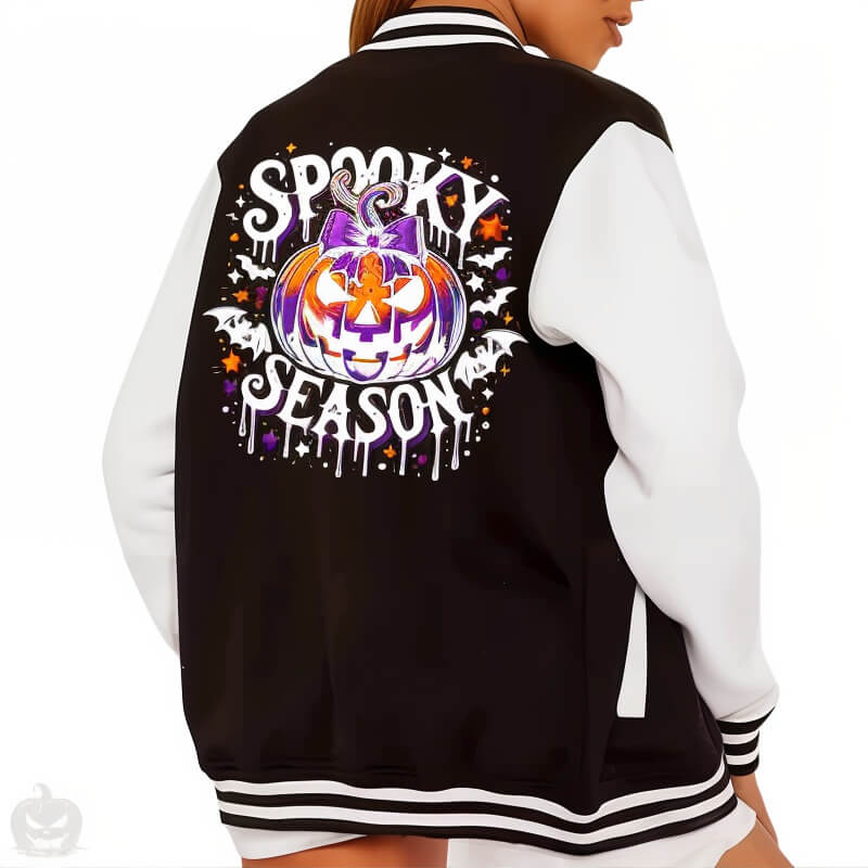 Halloween Baseball Jacket - Jack Pumpkin