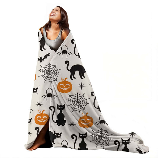 Halloween Blanket Black Cat - Jack Pumpkin
