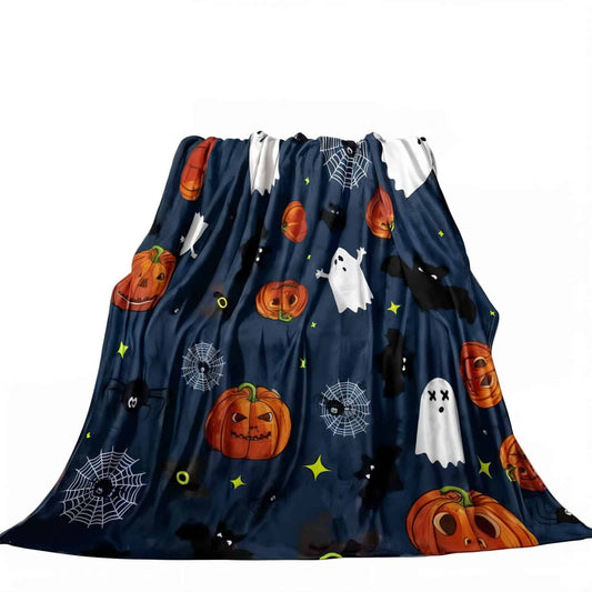 Halloween Blanket Blue - Jack Pumpkin