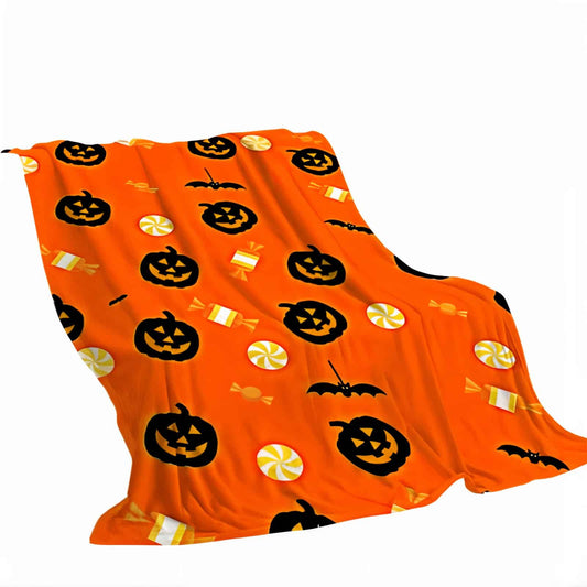 Halloween Blanket Orange - Jack Pumpkin