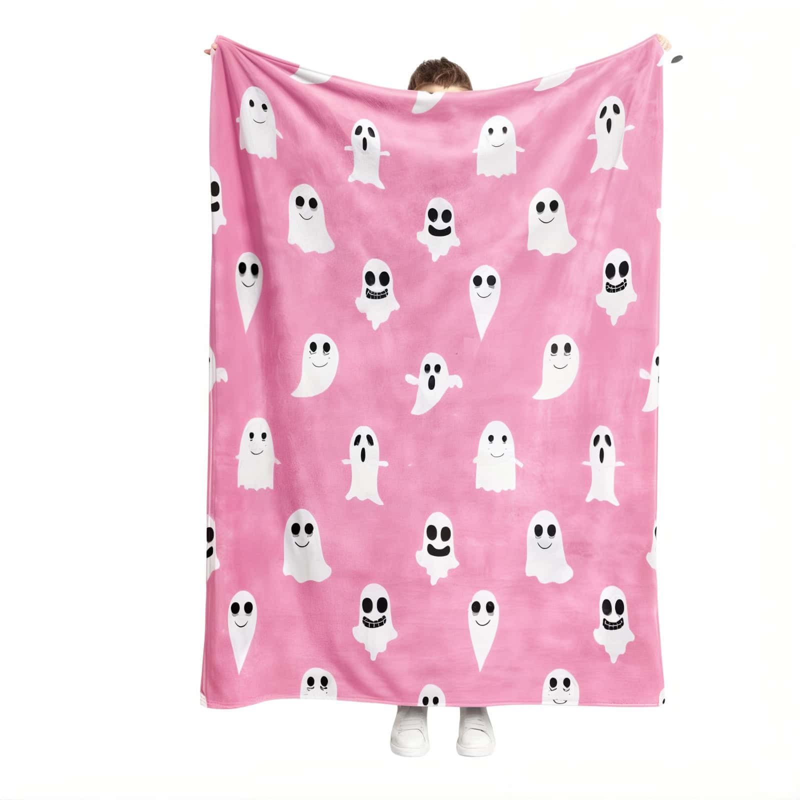 Halloween Blanket Pink Ghost - Jack Pumpkin