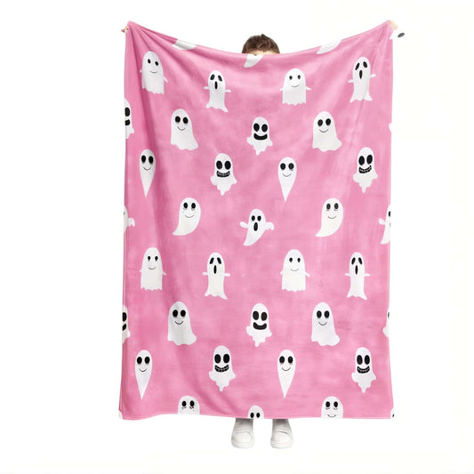 Halloween Blanket Pink Ghost - Jack Pumpkin