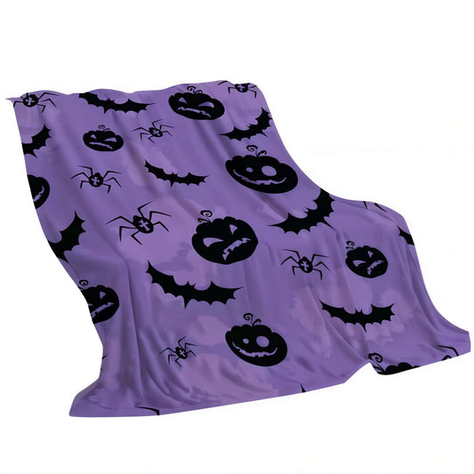 Halloween Blanket Purple - Jack Pumpkin