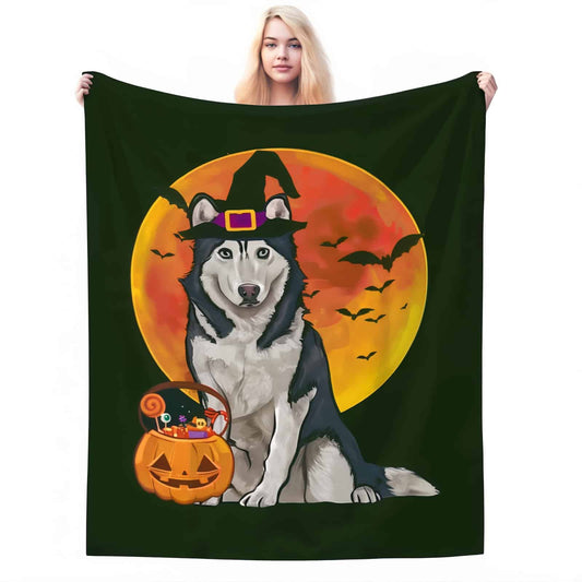 Halloween Blanket With Dogs On It - Jack Pumpkin