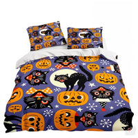 Thumbnail for Halloween Cat Bed Sheets - Jack Pumpkin