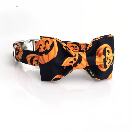 Halloween Dog Collar With Bow