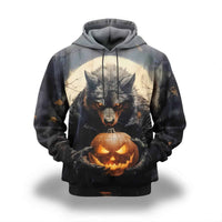 Thumbnail for Halloween Hoodies With Wolves