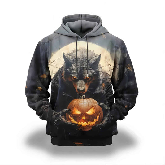 Halloween Hoodies With Wolves - Jack Pumpkin