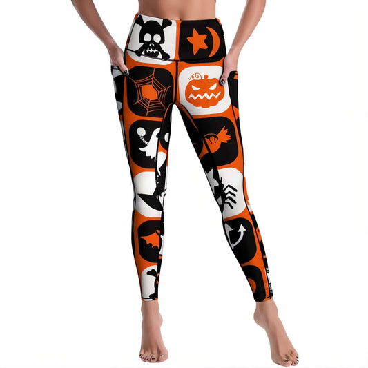 Halloween Horror Leggings - Jack Pumpkin