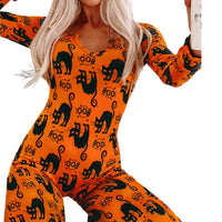 Thumbnail for Halloween Orange Jumpsuit - Jack Pumpkin