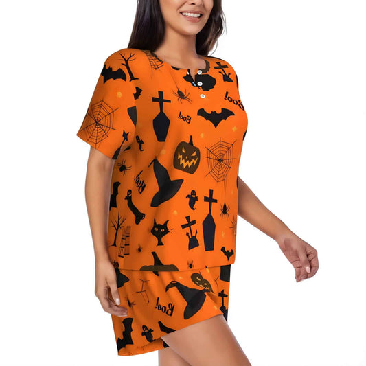 Halloween Pajamas Short Set - Jack Pumpkin