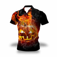 Thumbnail for Halloween Polo Shirt - Jack Pumpkin