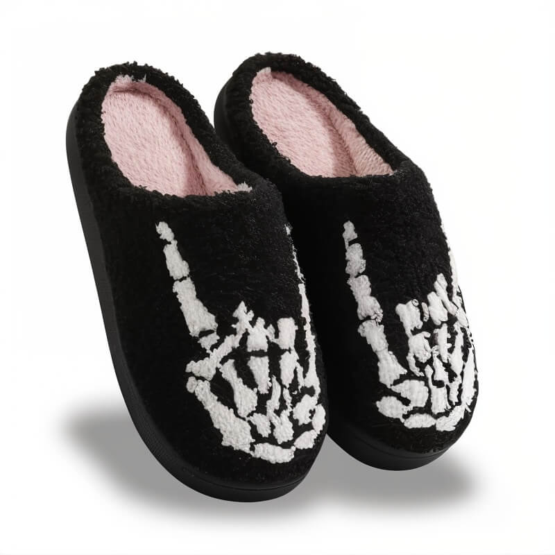 Halloween Skeleton Slippers - Jack Pumpkin