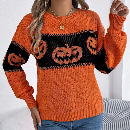 Halloween Sweater Knit - Jack Pumpkin