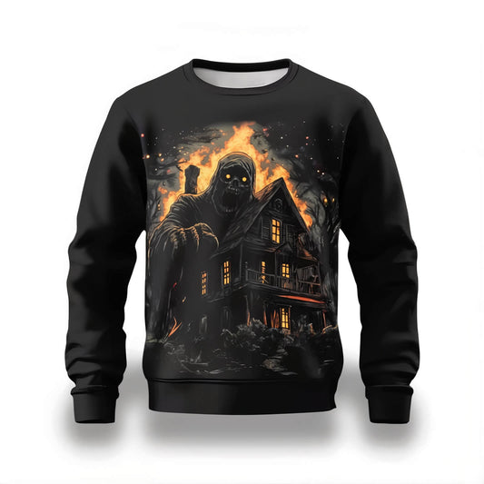 Halloween Sweatshirt Black - Jack Pumpkin