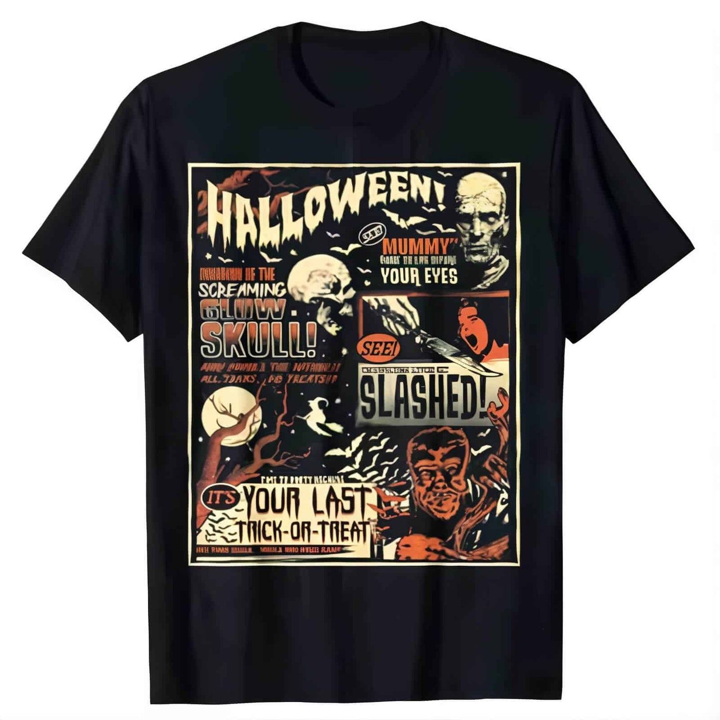 Halloween Vintage Movie T Shirt - Jack Pumpkin