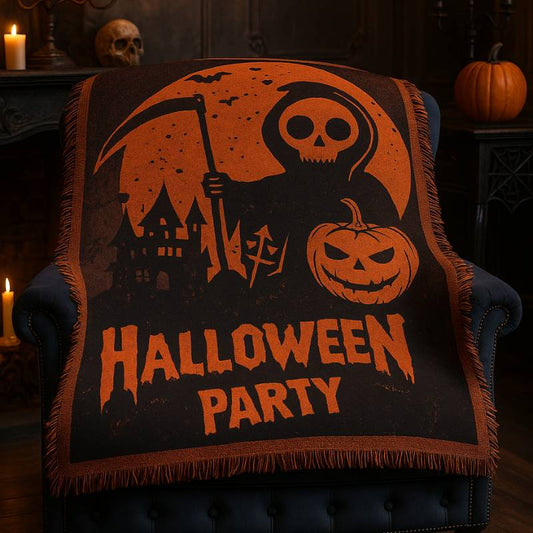 Halloween Woven Throw Blanket