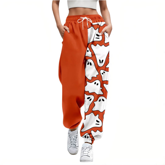 Joggers Red With Ghost