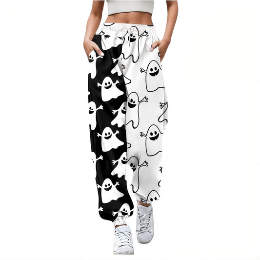 Joggers White With Ghost