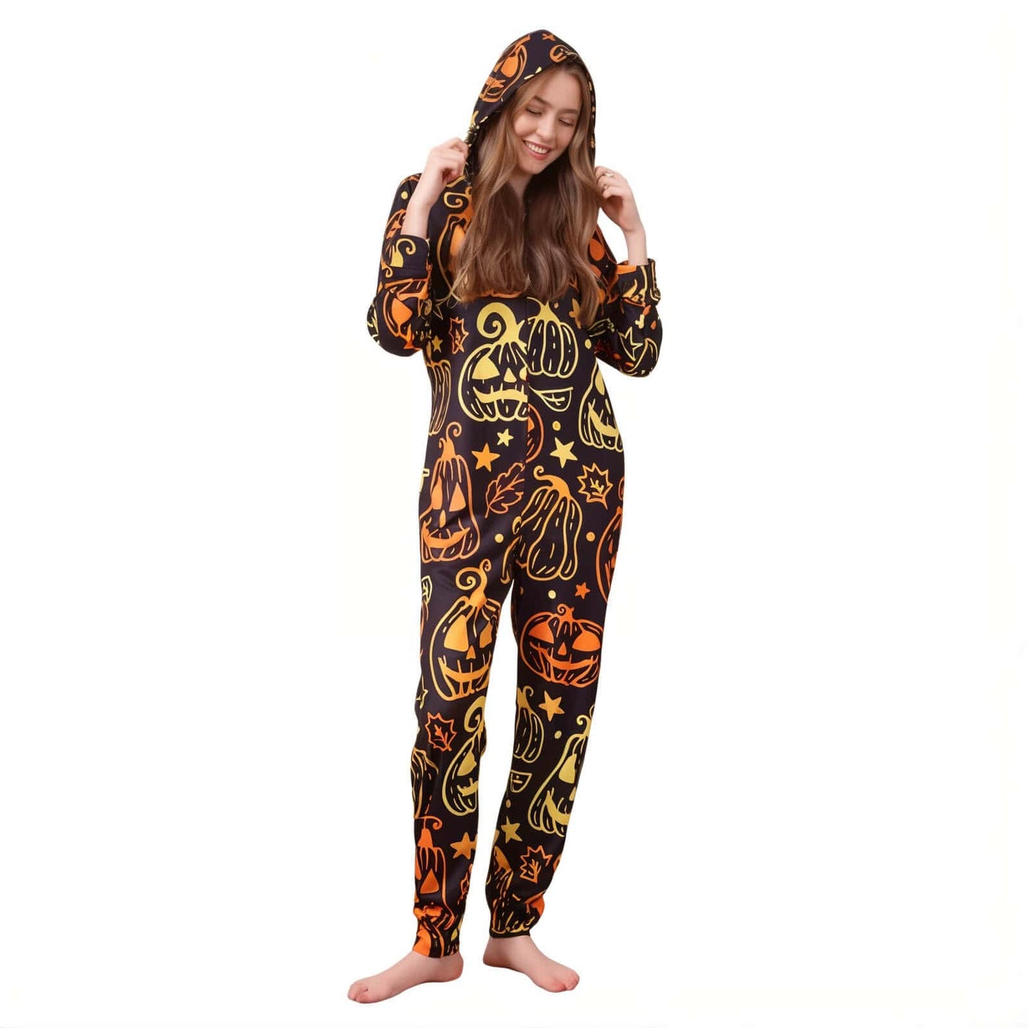 Matching Halloween Pajamas Onesies - Jack Pumpkin