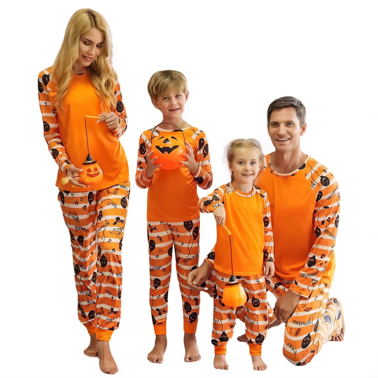 Matching Halloween Pajamas Orange - Jack Pumpkin