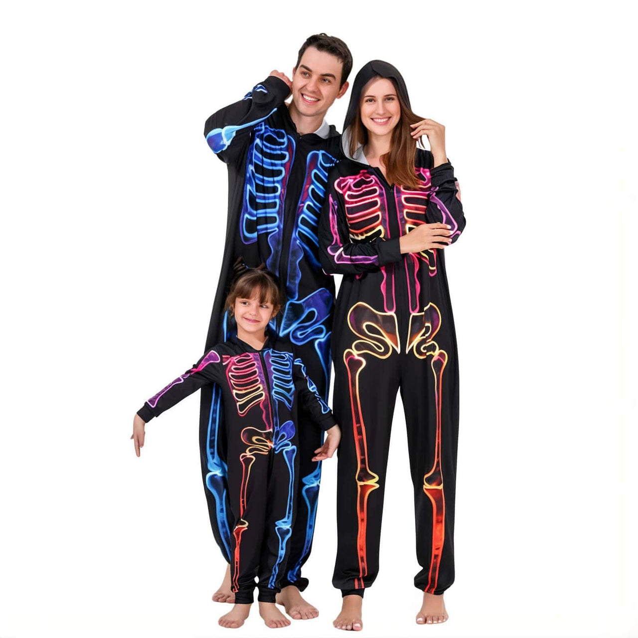 Mom Dad And Baby Halloween Pajamas - Jack Pumpkin