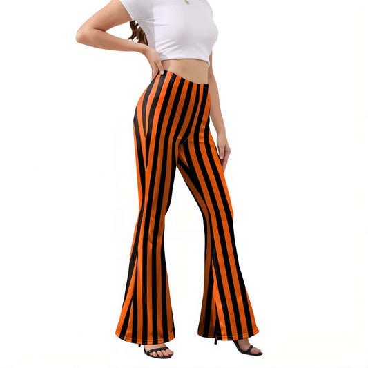 Orange And Black Halloween Pants - Jack Pumpkin