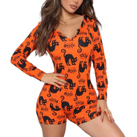 Thumbnail for Orange Halloween Romper