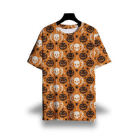 Thumbnail for Orange Pumpkin Halloween T Shirt