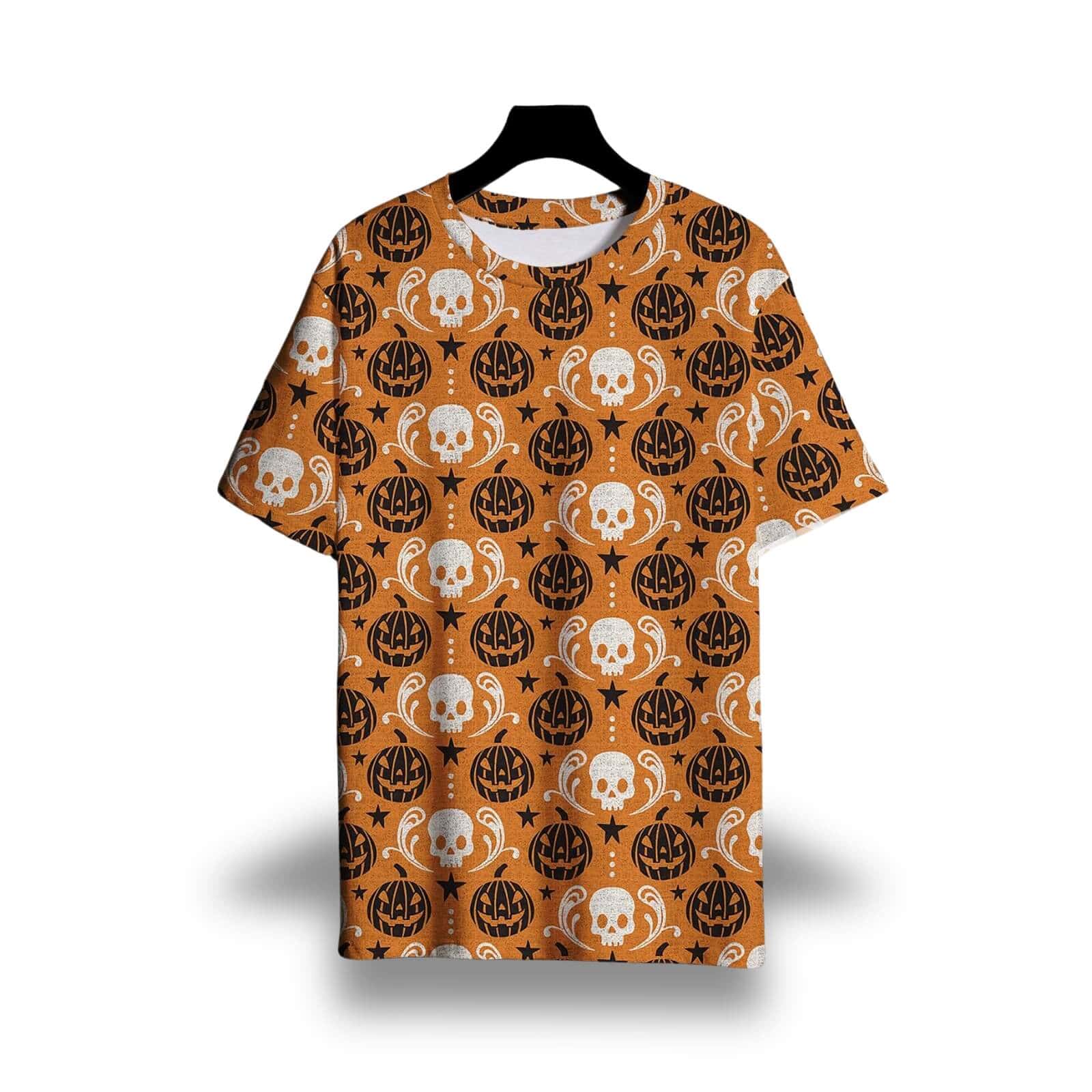 Orange Pumpkin Halloween T-Shirt - Jack Pumpkin